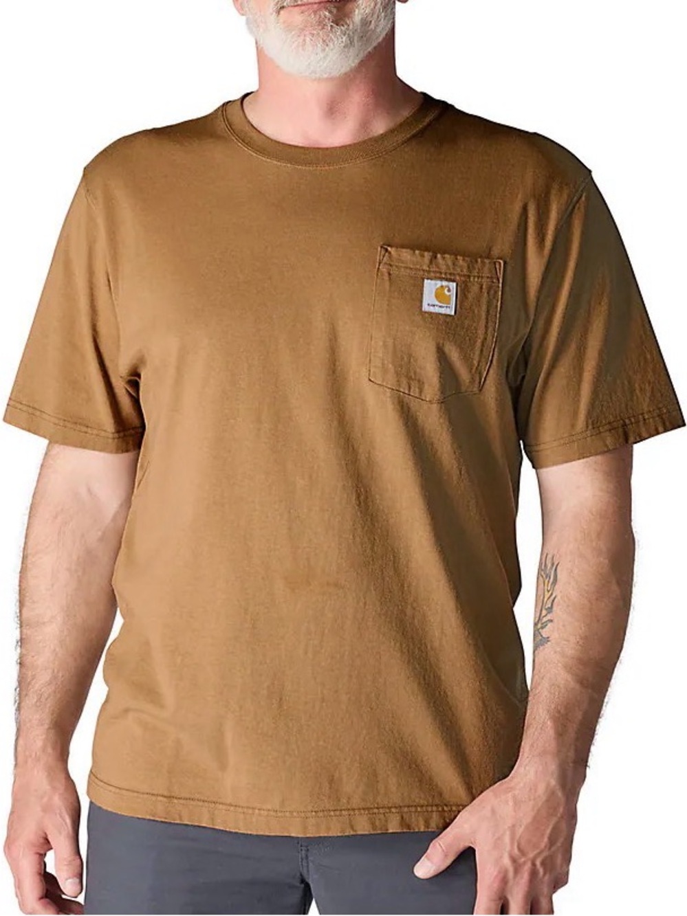 Men’s Carhartt Brown Workwear Pocket T-Shirt Size Medium